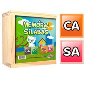 Jogo da Memória Sílabas - 40 peças Madeira
