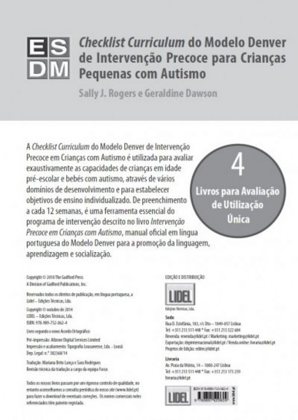 Checklist Curriculum do modelo Denver