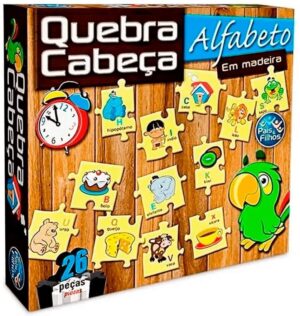 Quebra Cabeça 26 Pçs - Alfabeto - Madeira