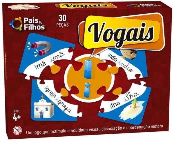 Brincar De Aprender Vogais - 30 Pçs