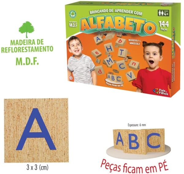 Brincando De Aprender Com Alfabeto 144 Pçs - Image 2