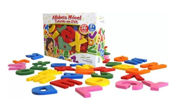 Alfabeto Móvel Colorido em EVA - 36 Pcs