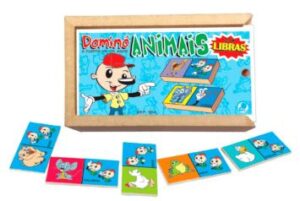 Dominó Animais Diversos com Libras