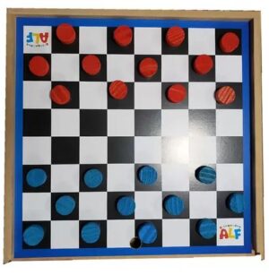 Jogo Damas em Madeira - Alf Brinquedos