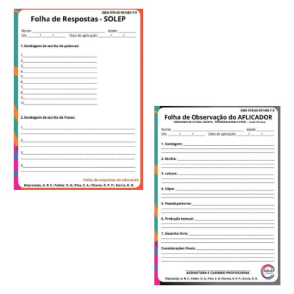 SOLEP - Sondagem De Leitura, Escrita e Pseudopalavras - Image 3