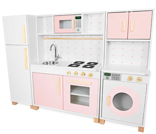 Kit Cozinha Infantil com Geladeira e Máquina de Lavar