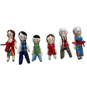 Mini Família Lúdica Branca Com Orgãos Articulada