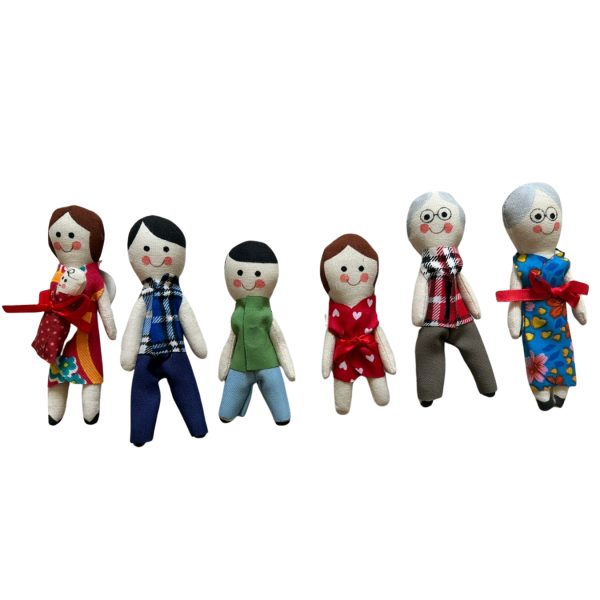 Mini Família Lúdica Branca Com Orgãos Articulada